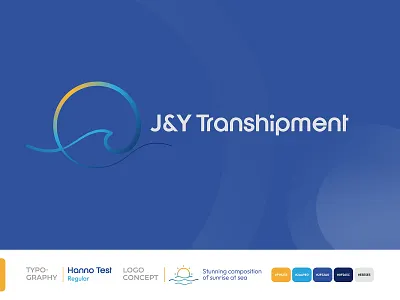 Logo Design for J & Y Transhipment 2d 2d art brand branding design digital digital art graphic design iconic identity branding illustration logistics logo minimal modern oil oilandgas ship shipment transshipment