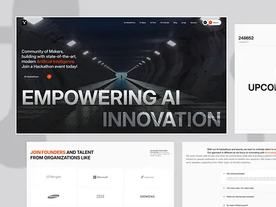 AI Startup - Website Design ai apps ai builder ai hackathons ai landing page ai starups ai tech ai tutorials ai website blog corporate home page landing page minimal modern design modern uiux smart web solutions sponsor surge user experience web design