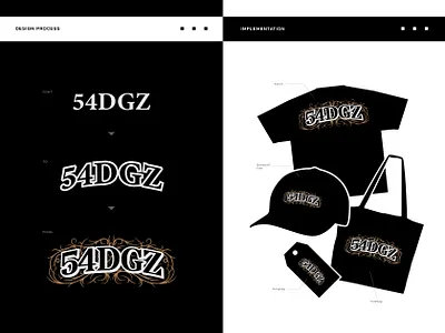 54DGZ Logo Evolution & Brand Implementation brand application brand identity branding design font graphic design hand lettering illustration letter mark lettering logo logo design logo letter logo type mockup monogram ornament typograpghy