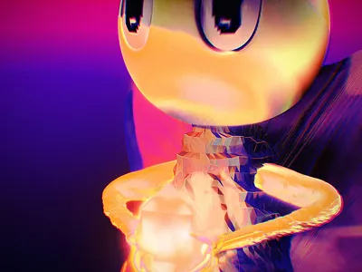 energy is a gift 3d acidcolor branding character characterdesign design magic smile