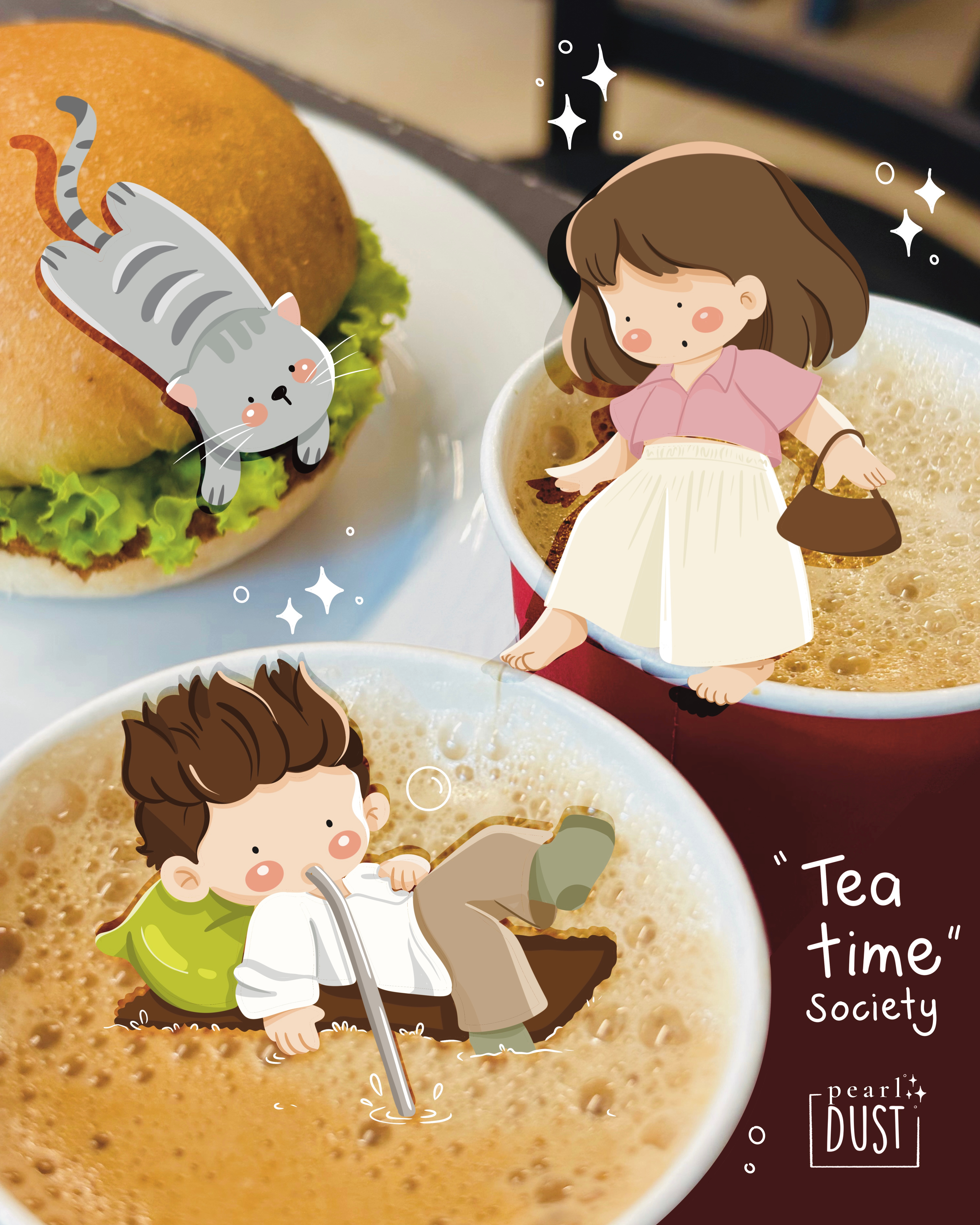 Tea time society childrens book dailylife design husband illustration illustrator kids kids illustrator lifestyle photoart