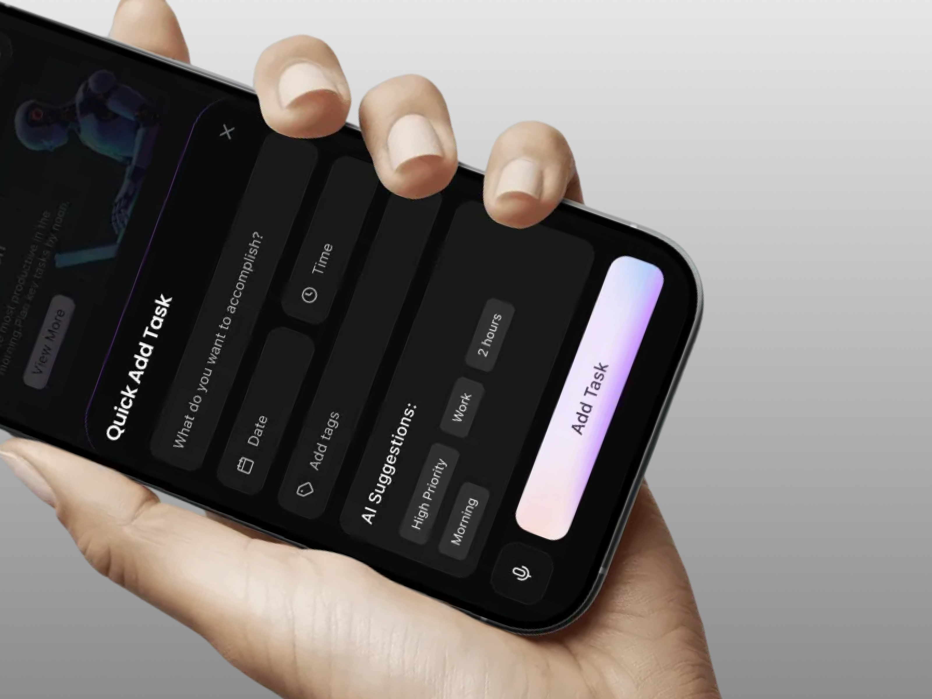 AI-Assisted Task Entry Mobile App by Creative Studio on Dribbble