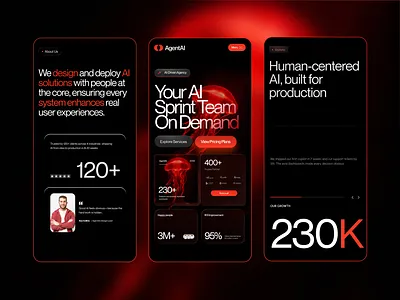 AgentAI — Mobile App Design app ui app ux branding design figma graphic design illustration logo mobile app mobile app design mobile app ui mobile app ux ui uiux ux web design