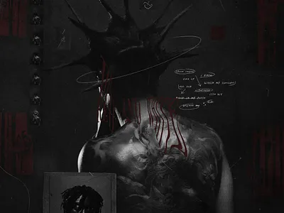 Alternative visual direction for Lil Uzi Vert album art collage cover art design graphic design mixed media