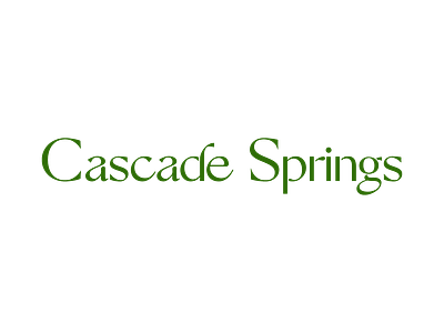 Cascade Springs Logo branding design graphic design logo typography vector