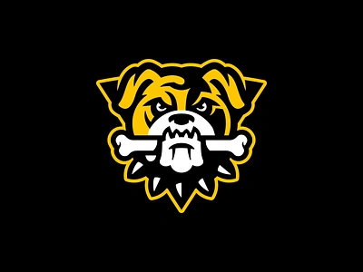 Bulldog Mascot Logo aggresive bone brand branding bulldogs canine collar design dog fierce for sale identity illustration lockup logo mascot mean purchase sports