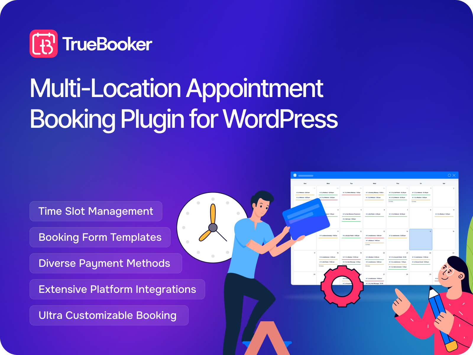 Multi-Location Appointment Booking Plugin for WP - TrueBooker appointment booking booking management booking plugin website calendar integration customer booking form online booking system service booking plugin staff availability time slot booking truebooker truebooker plugin wordpress appointments wordpress scheduler