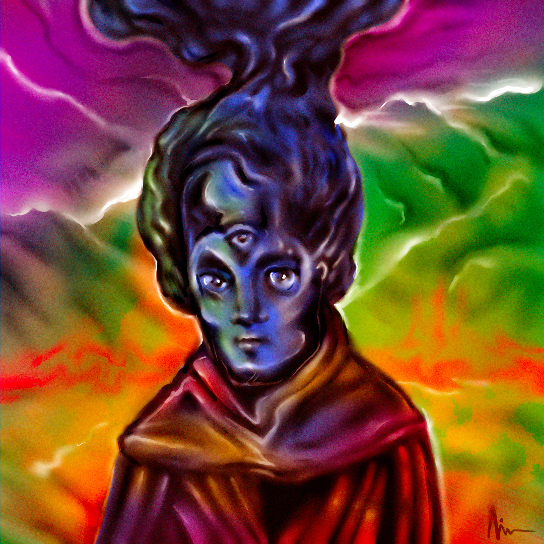 "The Wizord" airbrush art branding cartoon color pencil comic design draw dream fantasy illustration manga portrait water ink