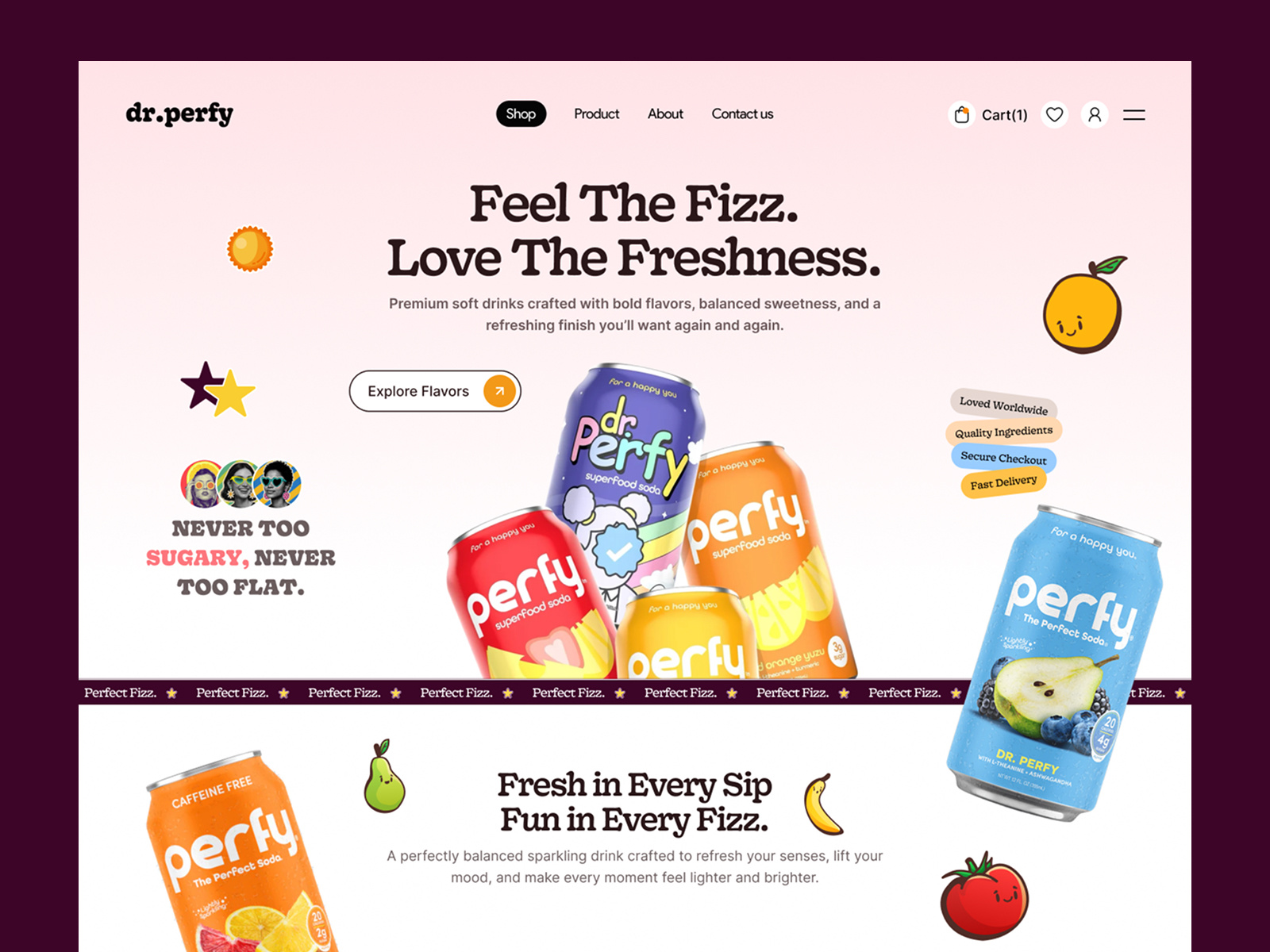 Fresh by Design, Smooth by Experience Ecommce website branding development drinks landing page ecommerce ecommerce development header section hero section juice lemon lemon juice modern design modern ecommerce redesign shopify techwitpro uiux website website hero section