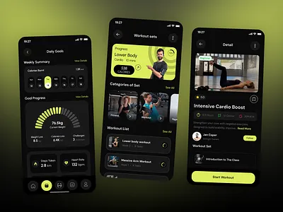 Fitness Tracker - Mobile App UI Design app design app screens dribbble fitness fitness app health metrics health tracking mobile mobile app tracking ux design