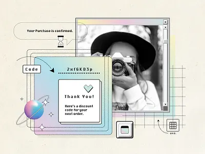 Retro UI design elements 80s 90s abstract branding colorful colors design gradient holographic illustration nostalgic old computer old computer ui pastel colors retro vector