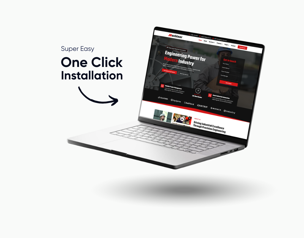 Industrial & Engineering Website Design automation construction engineering engineering website factory gas heavy industry industrial industrial website landing page landingpage logistics machinery manufacturing manufacturing website manufacturing website design oil ui webdesign wordpress