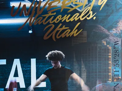 University Nationals Edit design graphic design photo typography