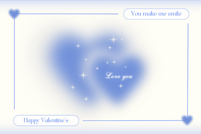 Happy Valentine's Day ✨ blue cards cute designs graphic design heart love minimalism retro