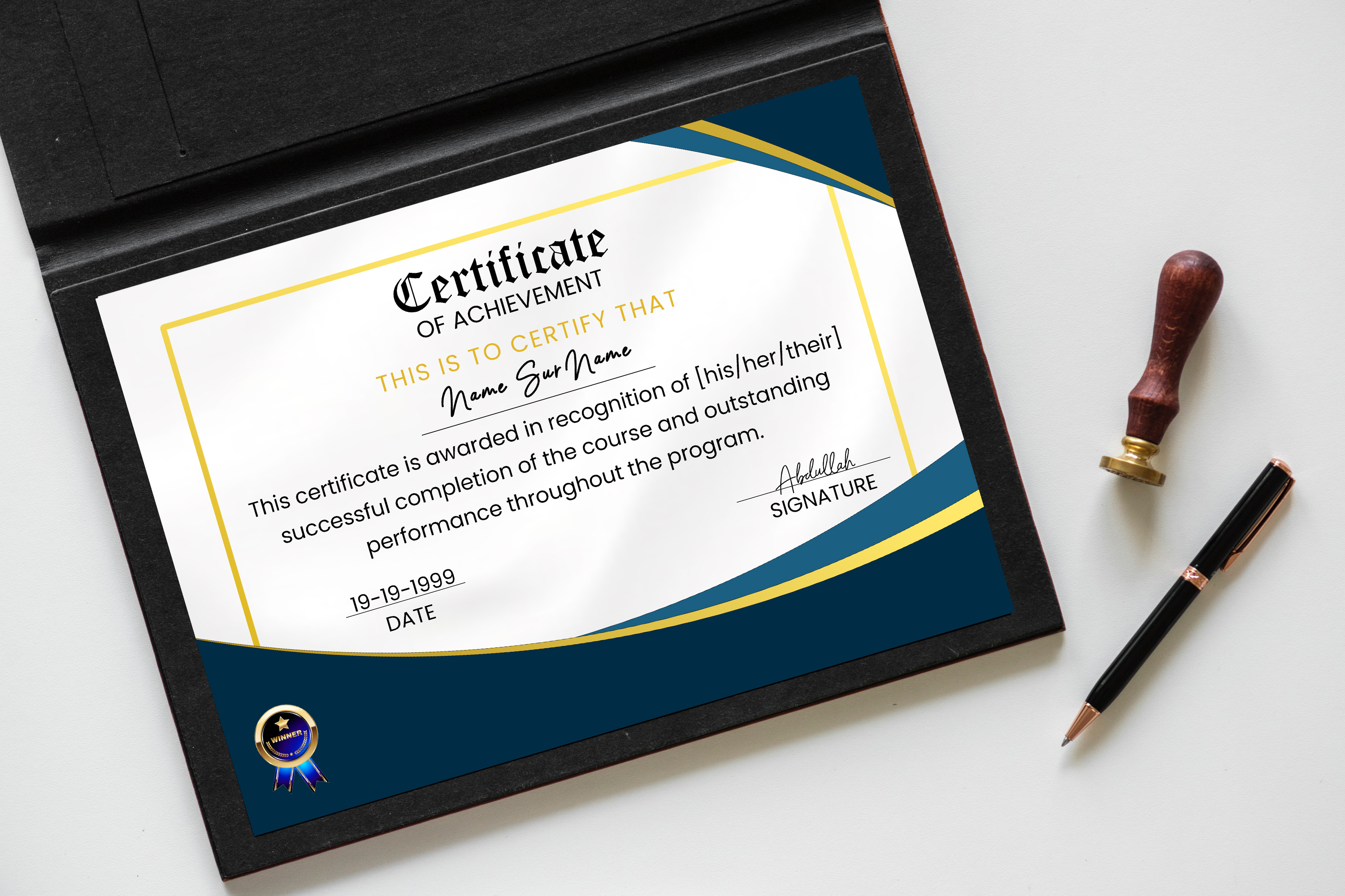 Certificate Design certificatedesign certificateofachievement cleandesign creativedesign graphicdesign