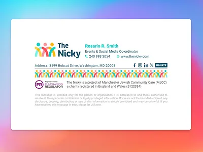 The Nicky | Brand Email Signature animated email signature animation brand signature branding email branding email footer email signature gif graphic design logo animation motion graphics ui