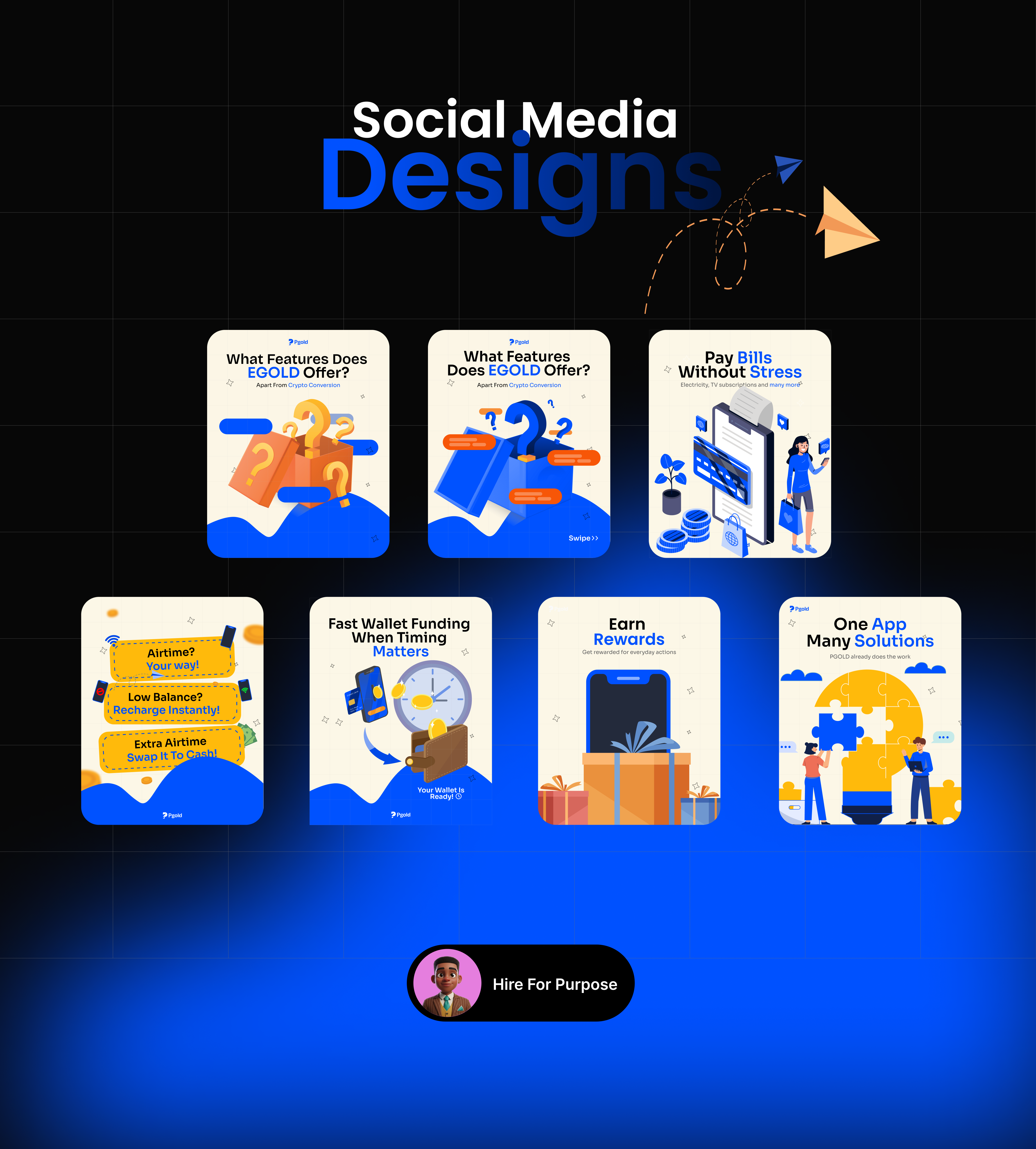 Fintech Social Media Campaign — PGOLD Design Series branddesign creativeportfolio digitalcampaign fintechdesign fintechui graphicdesign instagramdesign mobilefirst productmarketing socialmediadesign uiux visualdesign