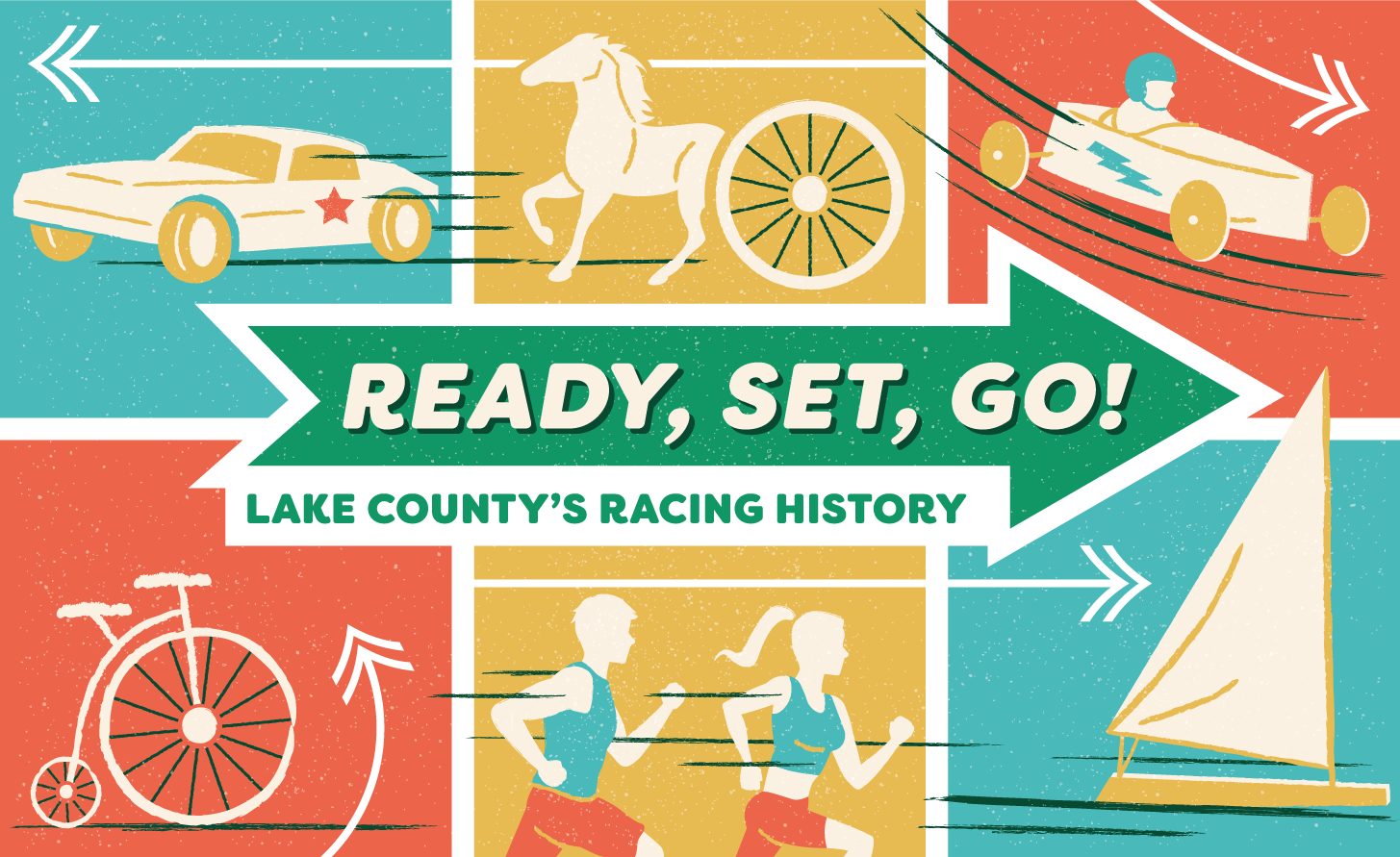 Dunn Museum History Exhibition antiques artifacts automobiles bicycles chicagoland education environmental design exhibit design history iconography illinois illustration learning museum racing retro signage transportation travel vintage