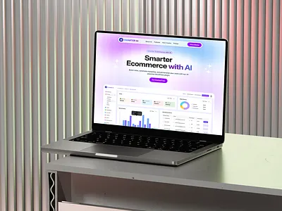 AI-powered E-commerce Platform ai ecommerce automation landing page minimal modern motion graphics product design saas platform startup tech ui ui design ux design web design