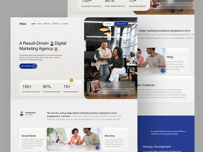 Marketing Agency Website agency conversion creative agency digital agency high converting landing page marketing webiste minimal desgin web design website website design