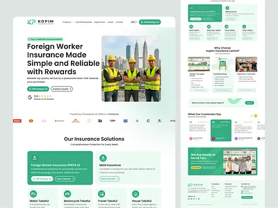 Insurance Company Website | Multilingual | SAAS UI/UX Design insurance landingpage malaysian multilingual saas ui web design