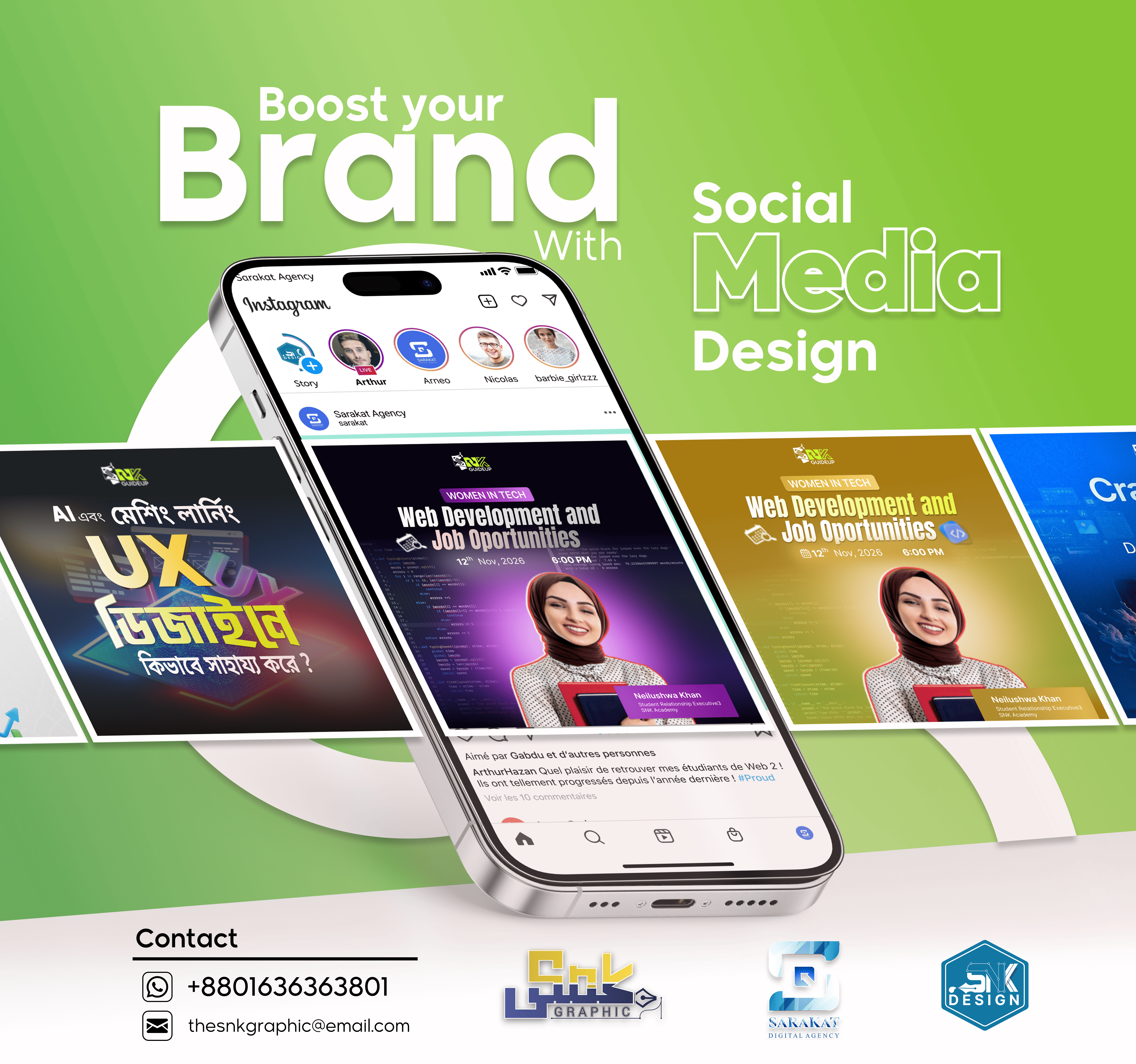 Social Media Post Design | Creative & Modern Promotional Graphic branding design graphic design logo typography