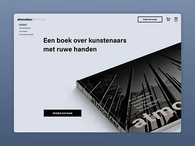 Atmosfeer the book Website webdesign webflow