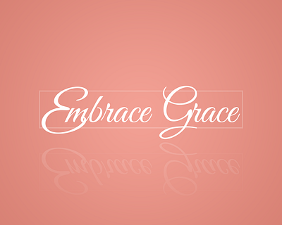 Embrace Grace Counseling Logo Ideas graphic design illustrator inviting logo one color typography vector warm