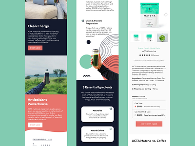 Matcha Ecommerce ecommerce figma mobile design mockup shopify design ui ui design ux design