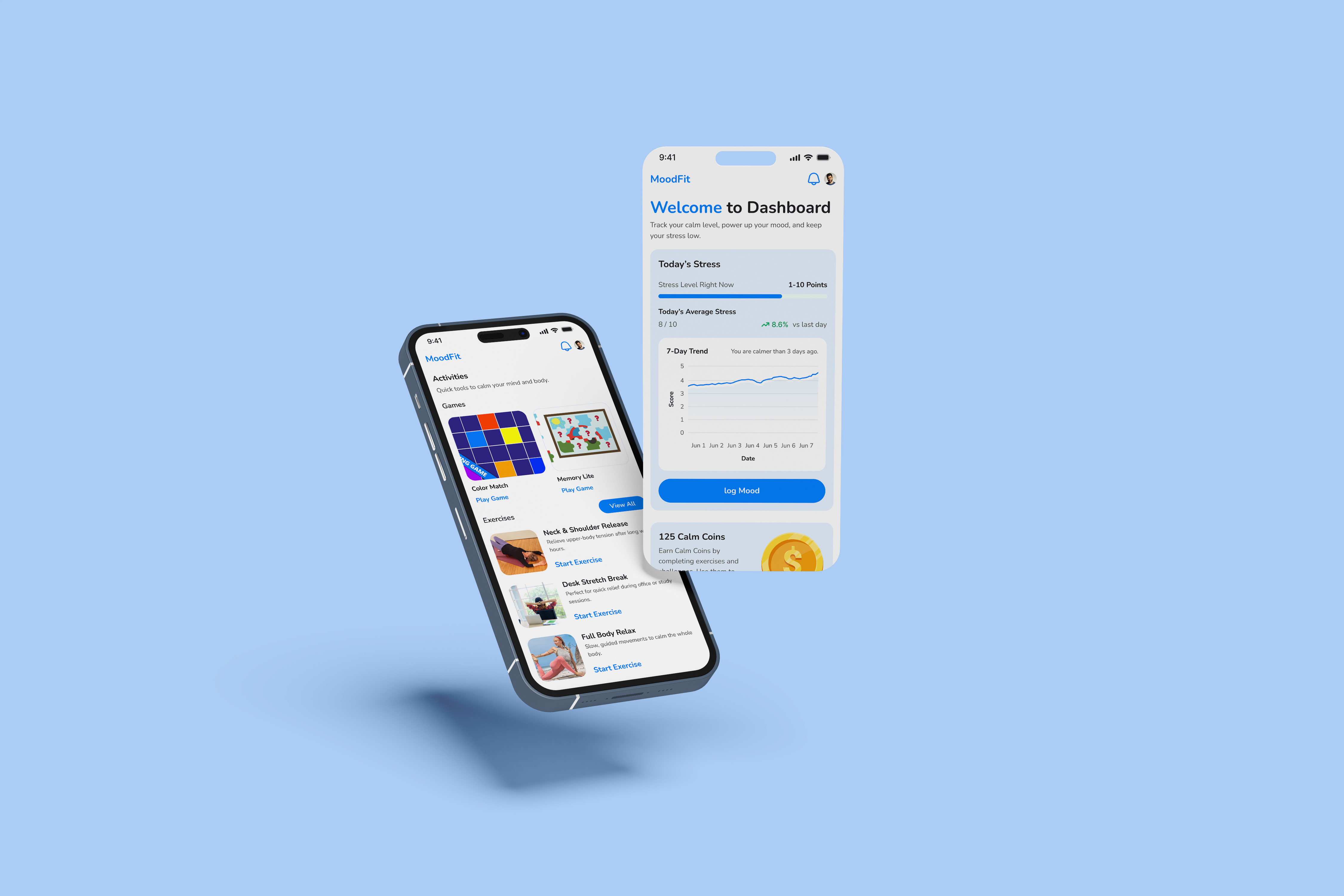 MoodWiser Mobile App Design anxiety app app design calm depression glassmorphism stress ui ui ux wellness app