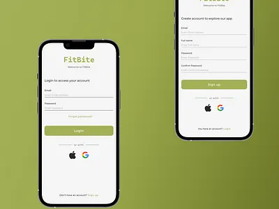 Sign up/Login Screen Mobile App login register screen signin signup ui ux