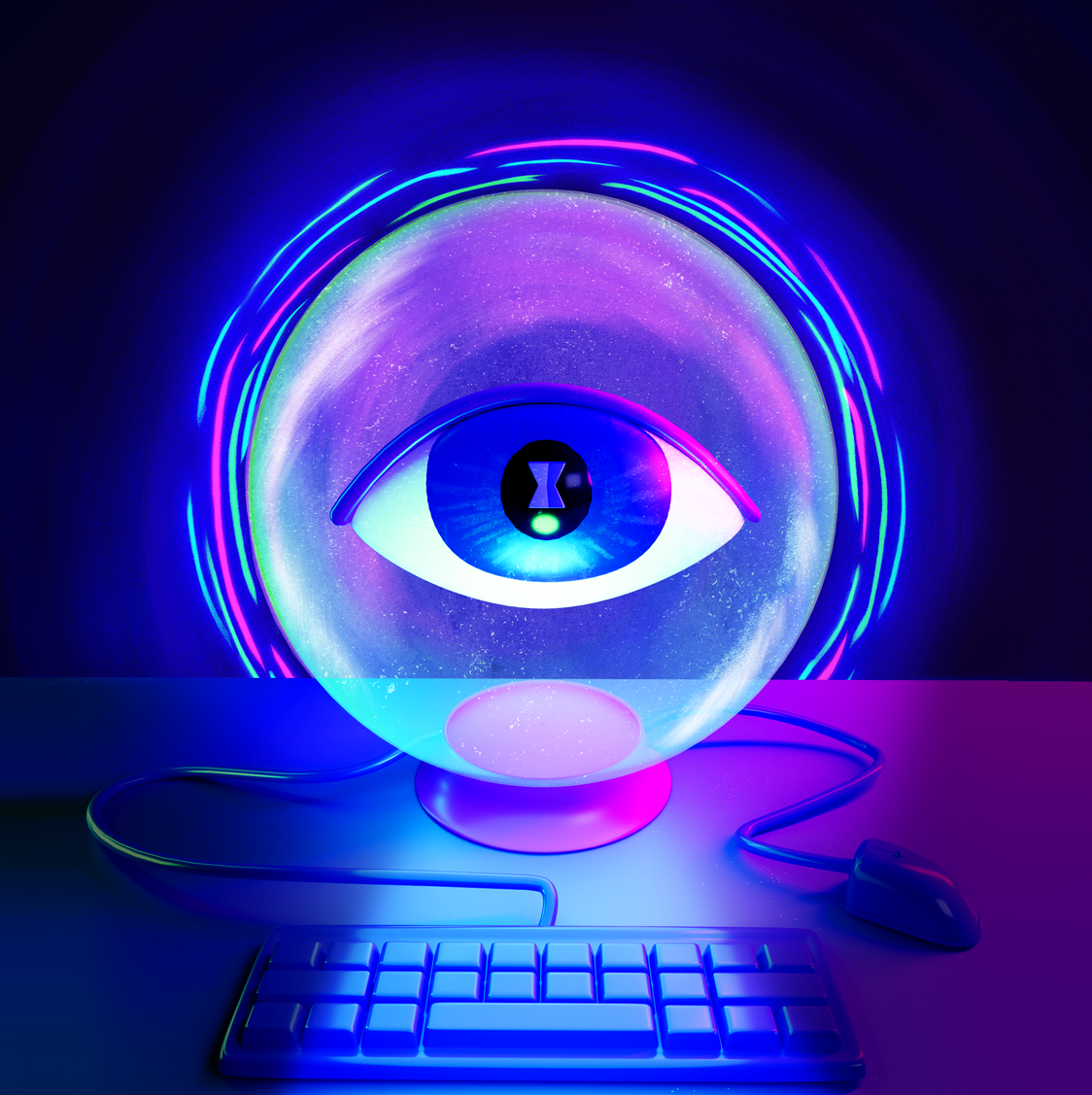 3D/2D Illustration | My profile pic | Crystal Ball ✨🔮 2d 3d branding drawing illustration inspo style