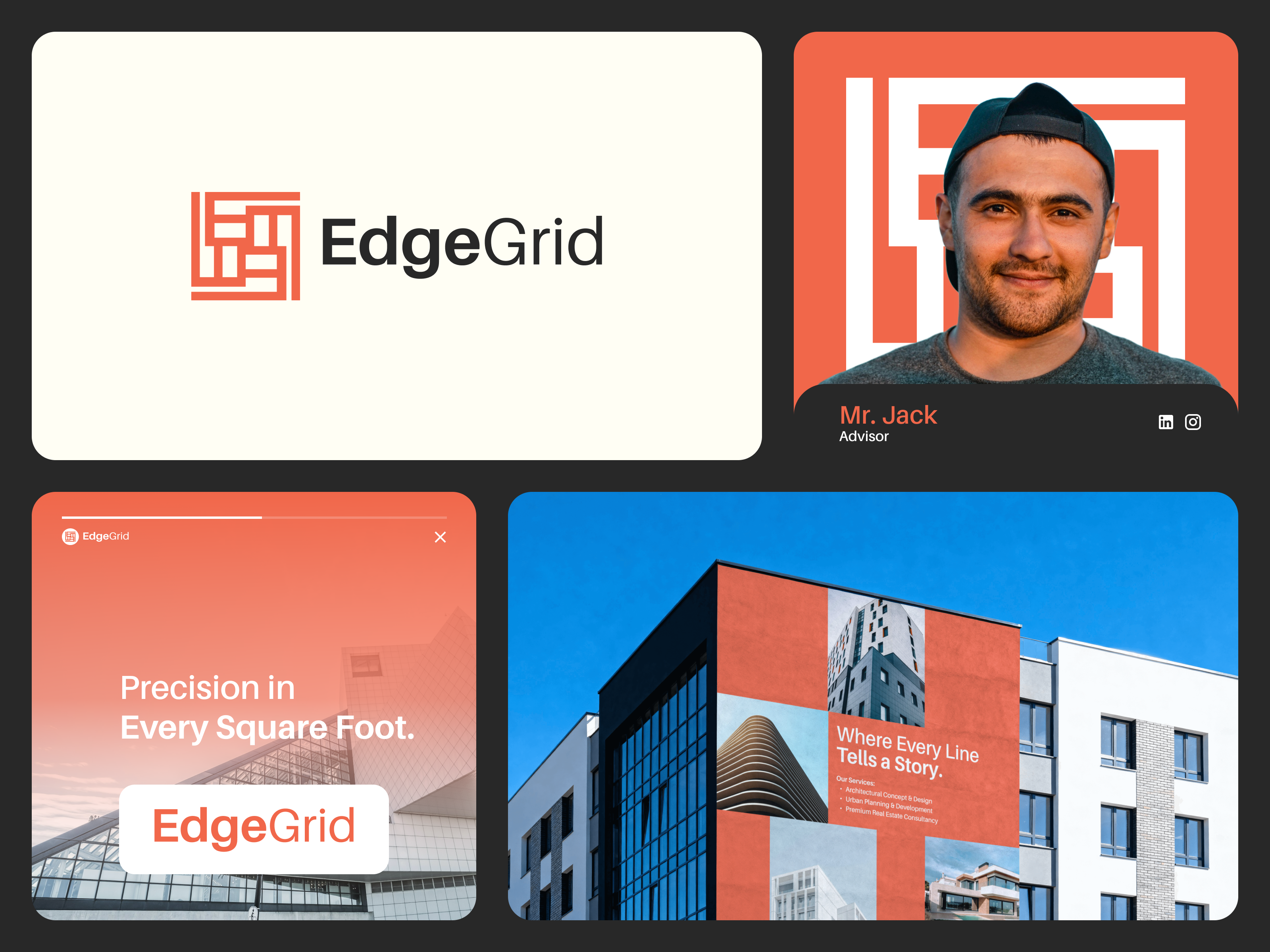 Letter 'E' Logo Branding | Architecture, Real Estate, Building architecture branding brand identity branding building building logo construction constructon branding corporate branding creative direction design inspiration geometric grid logo industrial branding logo modern monogram logo real estate real estate branding startup logo unused logo