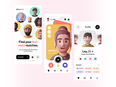 Dating app concept app design ux