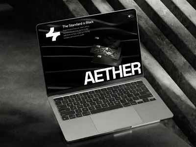 Aether — Luxury Fintech Web Design | UI Concept 3d banking blender corporate credit card dark mode figma fintech landing page luxury minimalist ui ux web design website