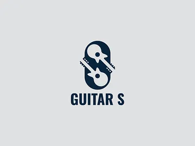 LETTER S GUITAR LOGO adobe illustrator branding design designer graphic design guitar illustration letter s logo logo design memorable modern monogram music music store s symbol unique vector