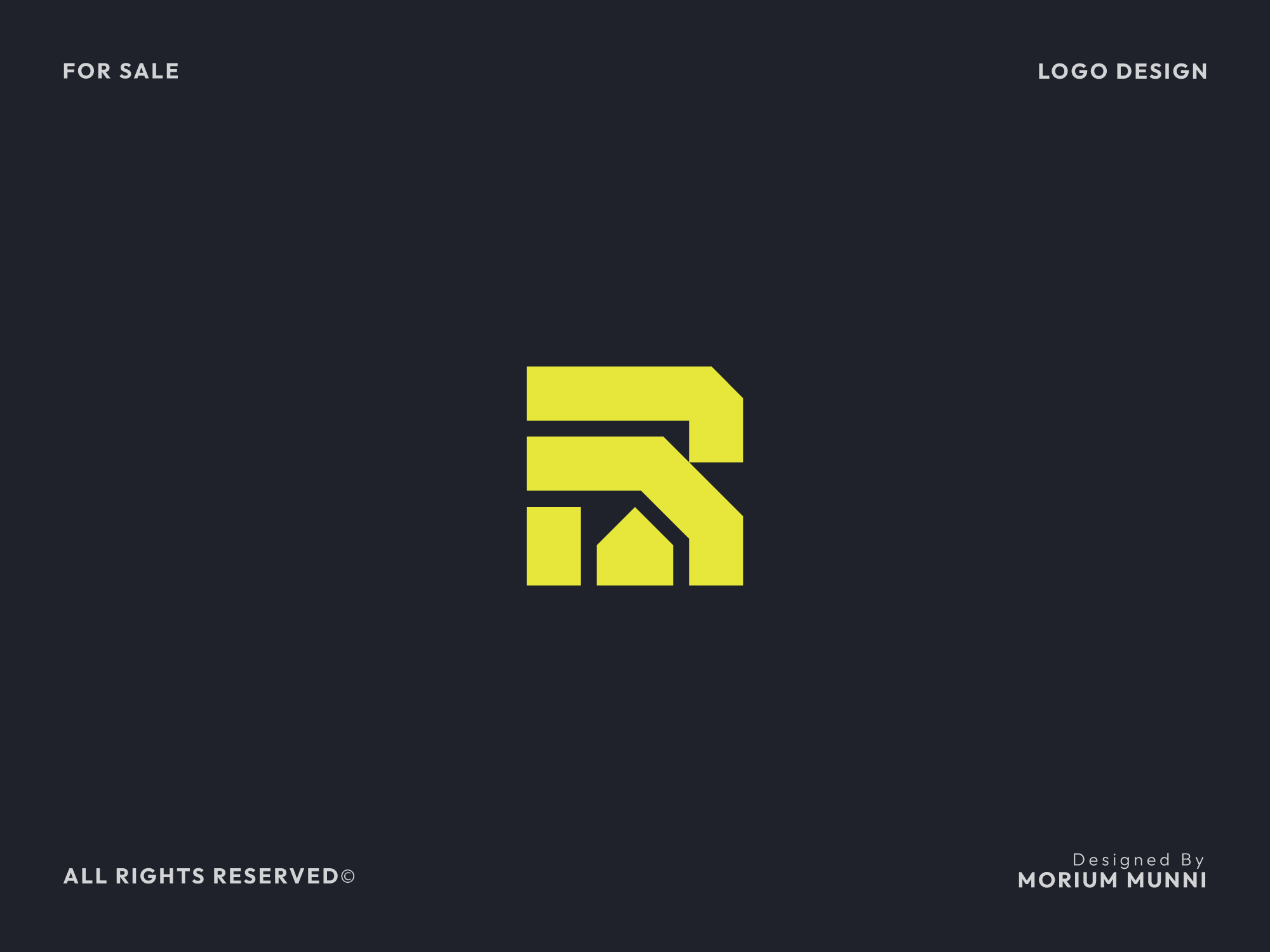 Example of Letter R, Home Logo, For Sale