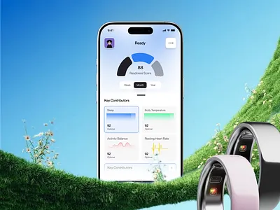 AI Product- Health Tracking Mobile App Design ai product app aı fitnessapp healthapp healthtracking mobile mobileapp sleep tracking app sleeptracking smart ring smartring wellness