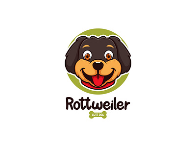 Rottweiler Puppy graphic design icon illustration mascot vector