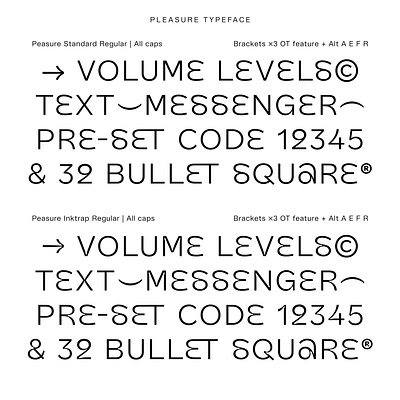Pleasure Typeface design editorial font logo specimen typeface typography variablefont