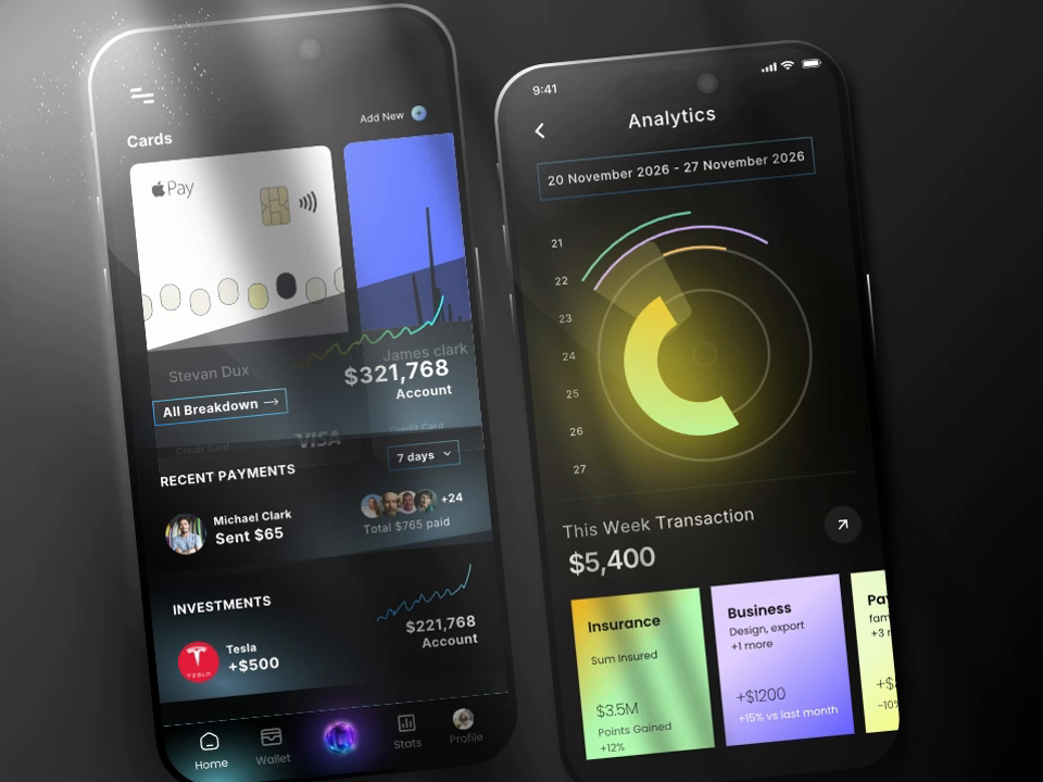 Example of Ai finance app design