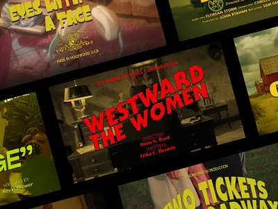 Vintage Movie Titles V.2 cinematictitles filmcredits graphicpack motiondesigner movietitles photoshoptemplates psddesign retrographics titlesequence vintagedesign