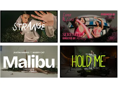 Music Video Titles designerpack graphicdesignassets motiondesigntools photoshopdesign psdtemplates titletemplates typographydesign videographics visualidentity