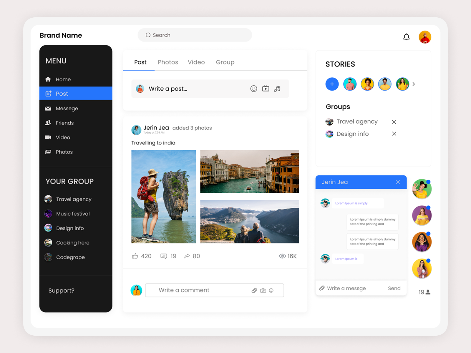 Social Media Dashboard Design app design dashboard dashboarddesign design interactionui ui ui design ui ux design ux ux design website webui