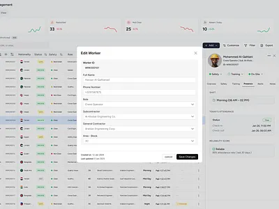 Edit Profile b2bdesign constructiontech dashboarddesign datavisualization design designinspiration designsystem dribbbleui enterpriseux fieldoperations illustration interfacedesign problemsolving productdesign ui uiconcept workforcemanagement