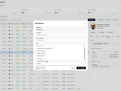 Quick Select - Success State b2bdesign constructiontech dashboarddesign datavisualization design dropdown enterpriseux fieldready microcopy problemsolving safetyfirst successstate ui uxflow uxpatterns workforcemanagement