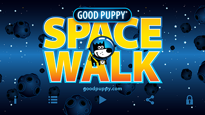 Good Puppy Space Walk android animation app development graphic design ios ui ux