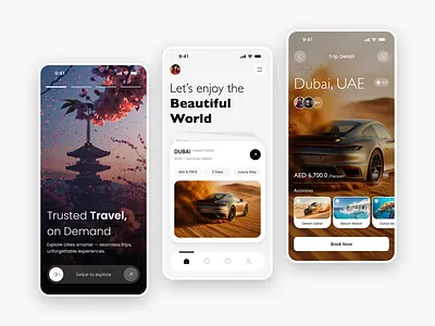 TripGo - Travel Booking App ai booking app mobile app modern product design startup travel app trip planner ui ux