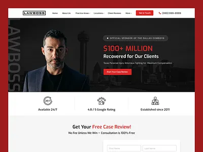 Law Boss (V2) // Web Design attorney dallas injury law firm lawyer legal texas