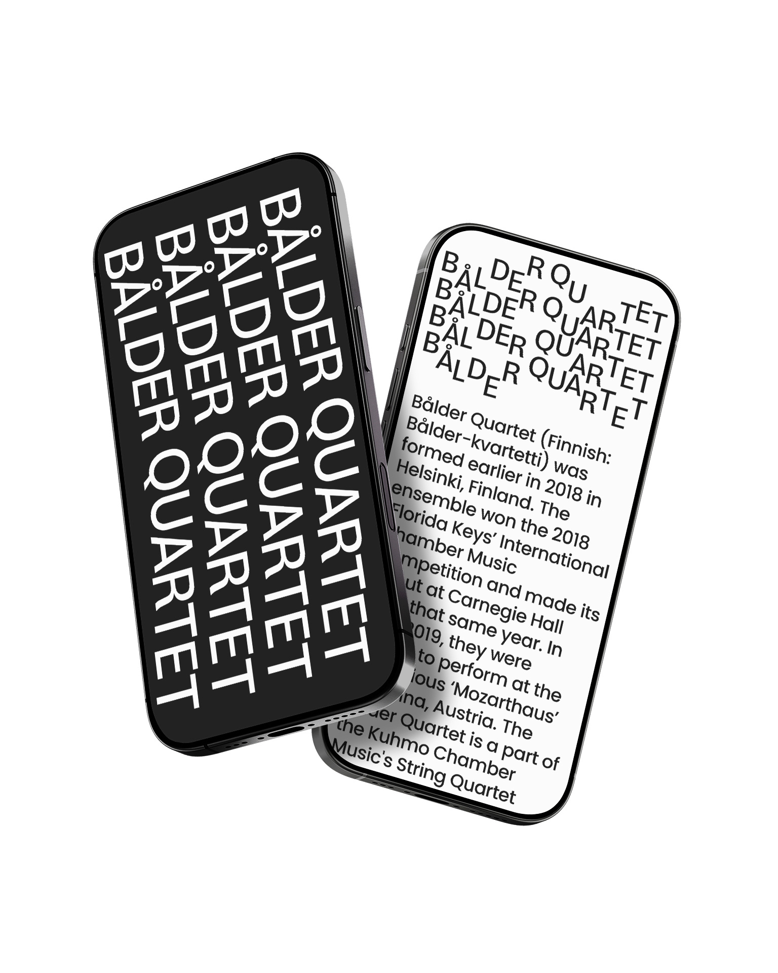 Branding Bålder Quartet art direction branding graphicdesign motion graphics type